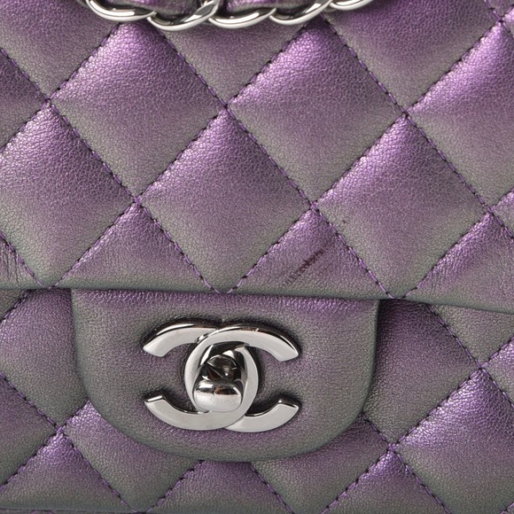 •••SOLD••••2017 CHANEL Mini Iridescent Purple - Picture 6 of 8